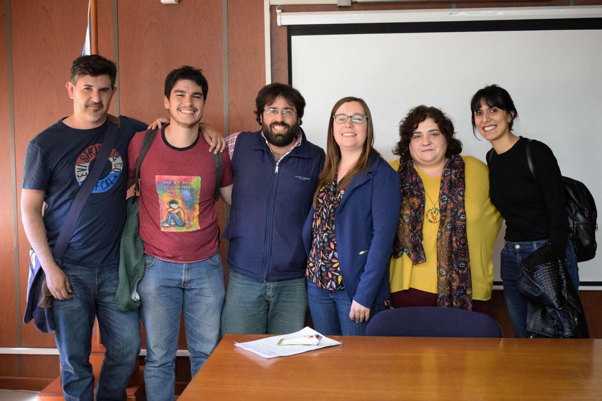 Luciano di Salvo, Juan Martín Duana, Lucas Bilbao, María Soledad González, Olga Echeverría y Manuela Calvo
