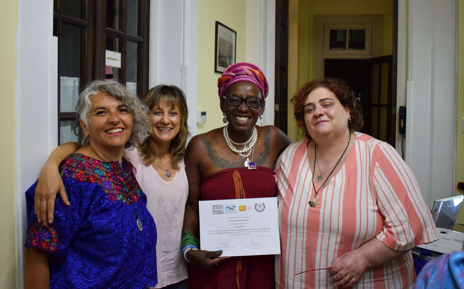 Analía La Banca, Lucía Lionetti, Josefina Dobinger Álvarez y Olga Echeverría 